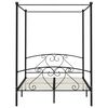 vidaXL Bed Frame Black Metal 55 x 79 in Bed Frame Rectangular