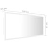 vidaXL Mirror High gloss white Engineered wood, acrylic