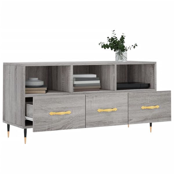 vidaXL TV Cabinet Grey Sonoma 40.2x14.2x19.7" Engineered Wood