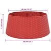 vidaXL Christmas Tree Skirt Red Polypropylene Medium