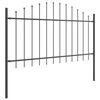 vidaXL Garden Fence 7 pcs Grey 170 x 140 cm Powder-Coated Steel
