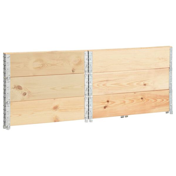 vidaXL Pallet Collars 3 pcs 39.4"x39.4" Solid Pine Wood