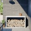 vidaXL Firewood Rack White 39.4x15.7x23.6" Steel