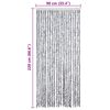 vidaXL Insect Curtain White and Grey 35.4x86.6" Chenille