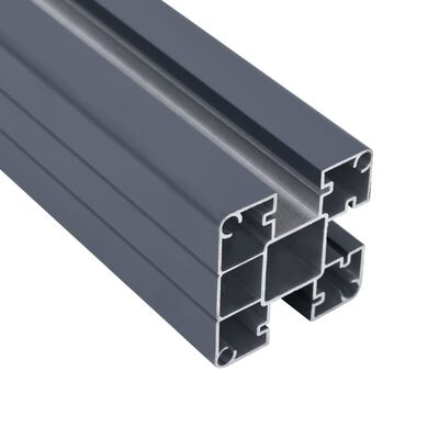vidaXL Fence Posts 2 pcs Dark Gray 72.8" Aluminum