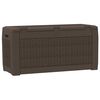 vidaXL Patio Storage Box Brown 46.9x18.9x23.6" Polypropylene