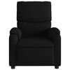 vidaXL Massage Recliner Chair Black Polyester Fabric, Metal, Plywood Large