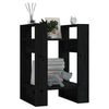 vidaXL Book Cabinet Black Solid pine wood Compact Black Book Cabinet