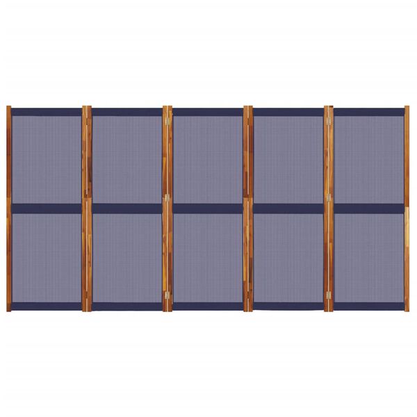 vidaXL 5-Panel Room Divider Dark Blue 137.8"x70.9"