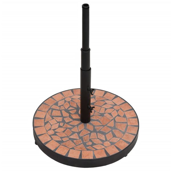 vidaXL Parasol Base Terracotta Powder-coated iron Large