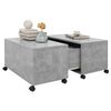 vidaXL Coffee Table Concrete Grey Engineered Wood Medium Extendable