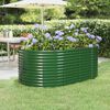 vidaXL Garden Raised Bed Green Powder-coated steel 68.9 x 39.4 x 26.8 in