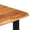 vidaXL Dining Table Acacia Wood Natural, Black