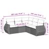 vidaXL Garden Sofa Set Black PE rattan Modular UV-resistant materials
