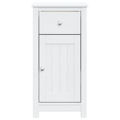 vidaXL Bathroom Cabinet BERG White 15.7"x13.4"x31.5" Solid Wood Pine