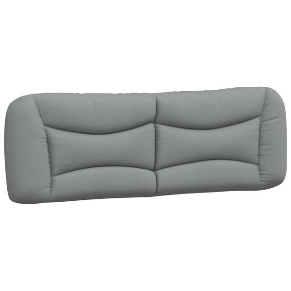 vidaXL Headboard Cushion Light grey 100% polyester Queen