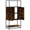 vidaXL Highboard Smoked Oak Engineered Wood, Metal Tall Highboard