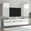 vidaXL TV Cabinet White Engineered wood, Glass TV Cabinet Rectangular