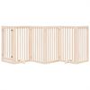 vidaXL Dog Gate Set of 6 Natural wood Poplar wood