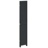 vidaXL Room Divider 4 Panels Black Solid Wood Paulownia