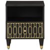 vidaXL Bedside Cabinet Black and natural wood Solid mango wood, iron