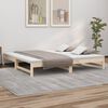 vidaXL Day Bed Natural Wood Solid pine wood Double Pull-Out Day Bed