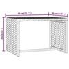 vidaXL Patio Sunbed Set of 3 Gray PE Rattan, Powder-Coated Steel Large