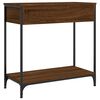vidaXL Console Table Brown Oak Engineered Wood, Metal Adjustable Feet