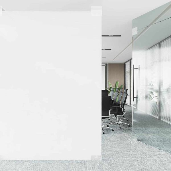 vidaXL Window Film Transparent White PVC 17.7 x 196.9 in