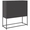 vidaXL Sideboard Black Cold-rolled steel Medium Sideboard Rectangular