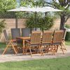 vidaXL Garden Chair 8 pcs Brown and Grey 57 x 71.5 x 104 cm