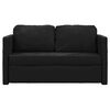 vidaXL Floor Sofa Bed Black Velvet, Metal 2-seater