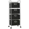 vidaXL Storage Rack Unit Black and Silver