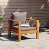 vidaXL Garden Chair Dark Grey, Natural Wood