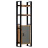 vidaXL Bookshelf Brown and black Solid Mango Wood and Powder-Coated Iron