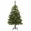 vidaXL Artificial Hinged Christmas Tree Green PVC, PE, Metal 4.9 feet
