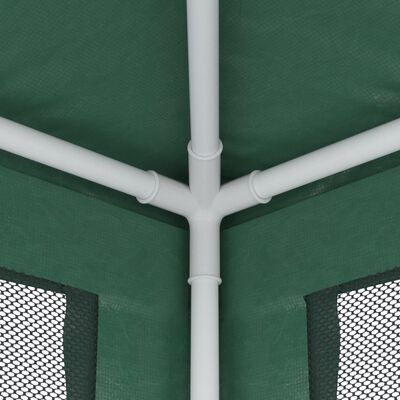 vidaXL Party Tent with 4 Mesh Sidewalls Green 6.6'x6.6'HDPE
