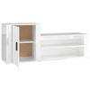 vidaXL Shoe Cabinet High gloss white Engineered wood Medium Shoe Cabinet