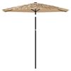 vidaXL Garden Parasol Brown Material: 100% polyester, Powder-Coated Steel