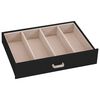 vidaXL Jewellery Box 5-Layer with Mirror Lockable Black