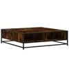 vidaXL Coffee Table Smoked oak and black Engineered wood and metal