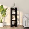 vidaXL Book Cabinet Black Solid Pine Wood 16.1x13.8x49.2 in Storage