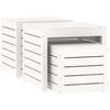 vidaXL Garden Box Set White Solid pine wood Large Garden Box Set