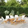 vidaXL Garden Chair Set of 8 Cream White