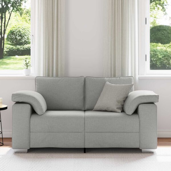 vidaXL Sofa Cloud Grey 62.99 x 30.31 x 32.28 in Fabric