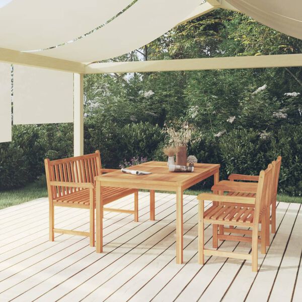 vidaXL Garden Dining Set Teak Fine sanded teak hardwood Medium Durable