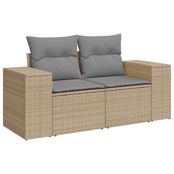 vidaXL Garden Sofa Set Beige, Light Gray