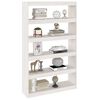 vidaXL Book Cabinet White Solid Pine wood 39.4x11.8x65.9 in