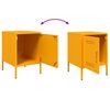 vidaXL Bedside Cabinet Set of 2 Mustard Yellow Steel Medium