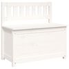 vidaXL Bench White Solid Pine Wood Medium Bench Rectangular Rustic